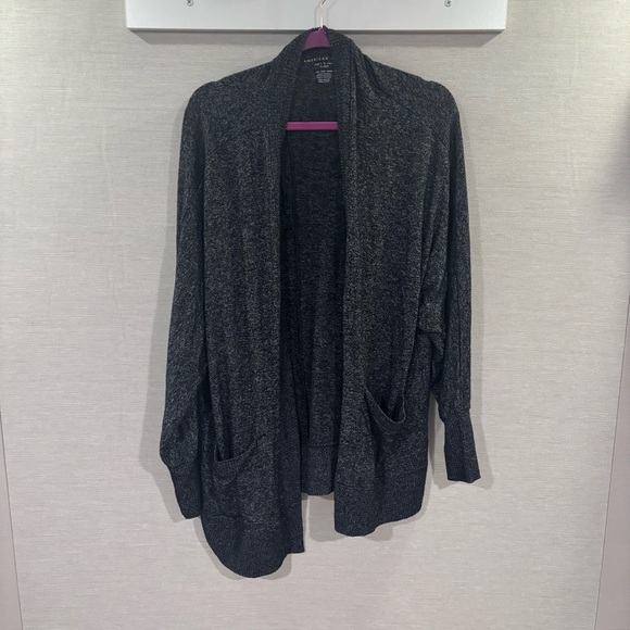 American‎ Eagle Gray Cardigan Sweater Size Large / XL - Picture 1 of 5